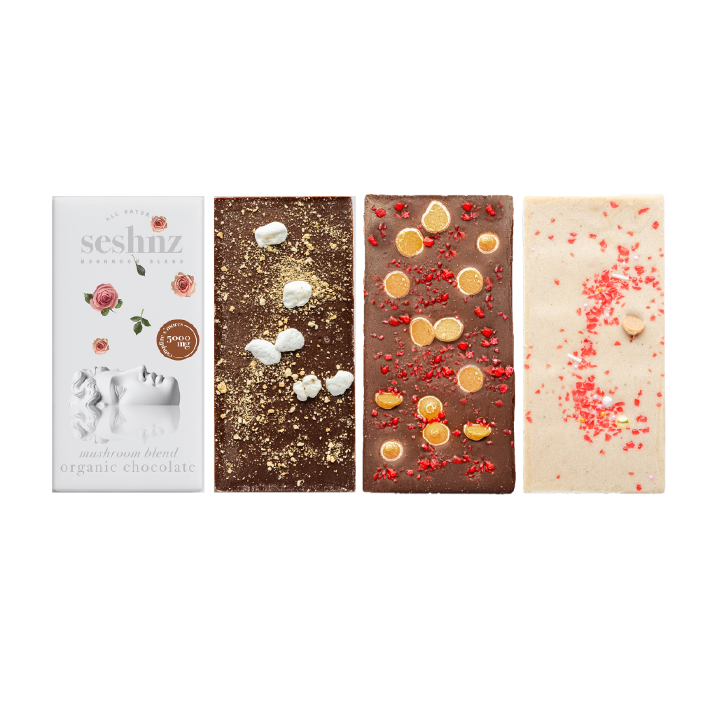 Seshnz Mushroom Blend Organic Chocolate Bar Artboard 1